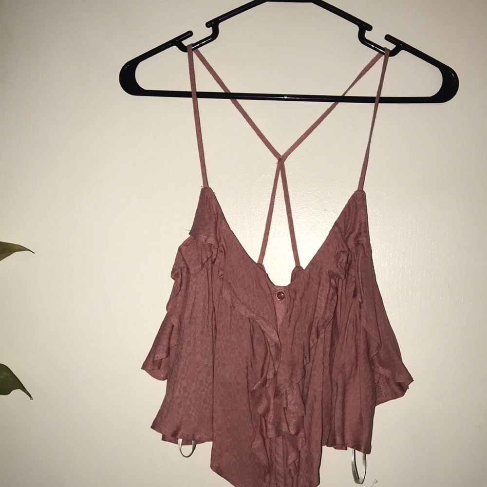 Rose pink crop top